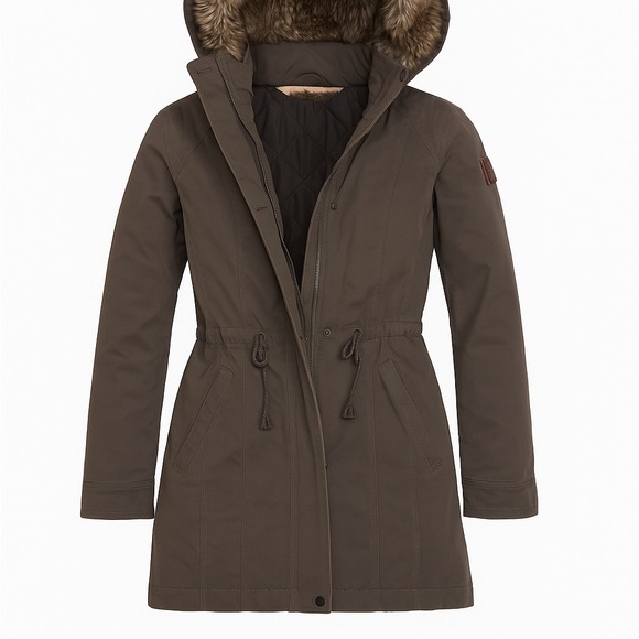 Hollister Jackets & Blazers - Hollister Women’s XS Faux Fur Lined Parka Coat – Olive Green Winter Jacket